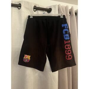FC Barcelona Sweat Shorts Football Soccer FCB Spain Medium - OFFICIAL
